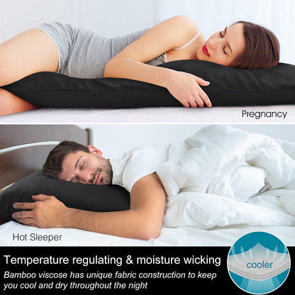 Pillow Cases Standard Size 2Pcs, Rayon from Bamboo, Haze Blue