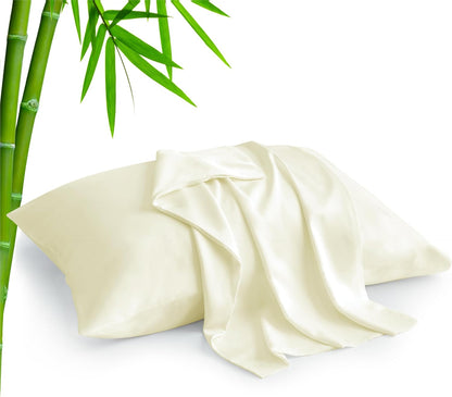 Pillow Cases Standard Size 2Pcs, Rayon from Bamboo, Haze Blue