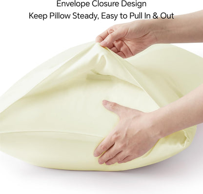 Pillow Cases Standard Size 2Pcs, Rayon from Bamboo, Haze Blue