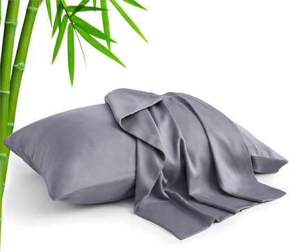 Pillow Cases Standard Size 2Pcs, Rayon from Bamboo, Haze Blue