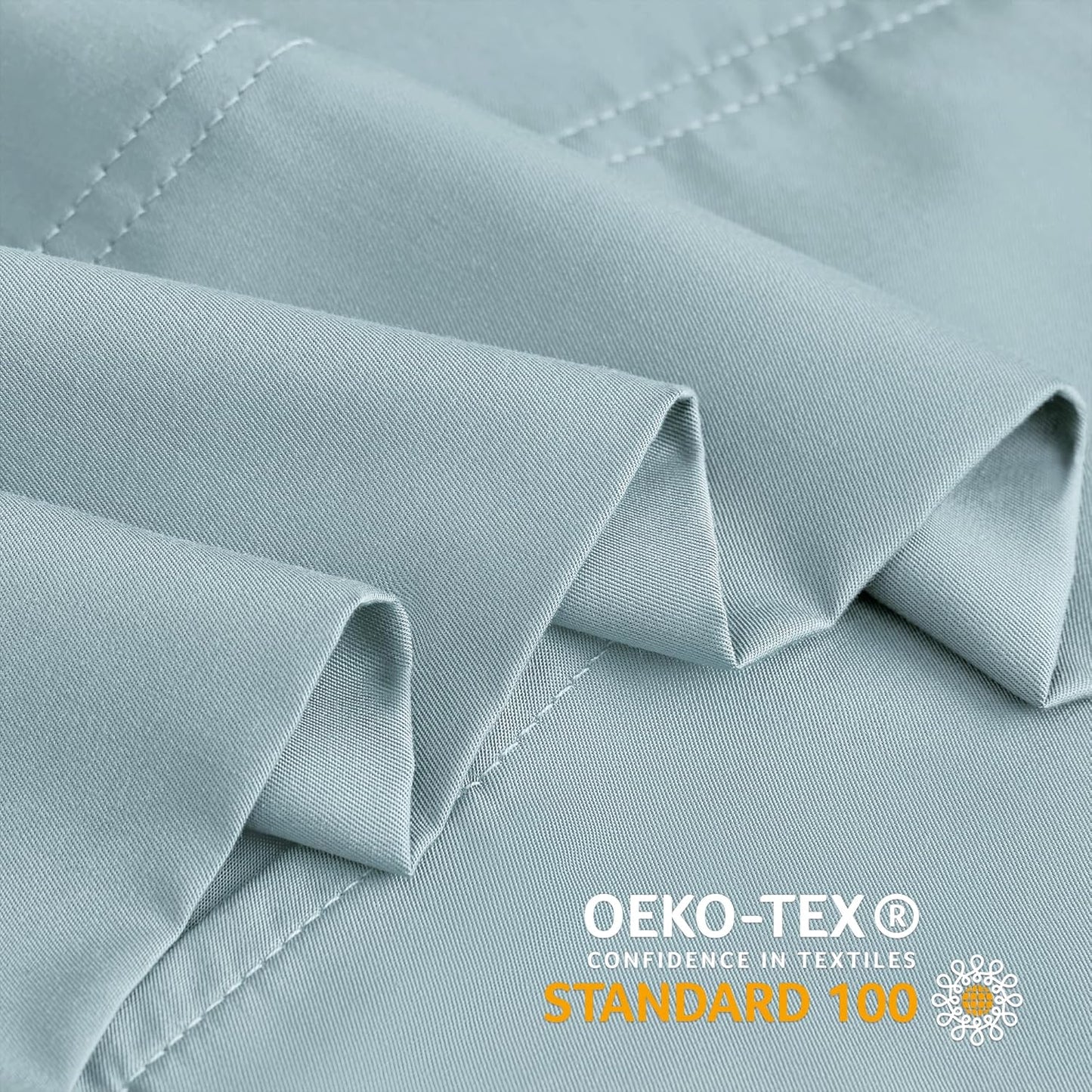 Pillow Cases Standard Size 2Pcs, Rayon from Bamboo, Haze Blue