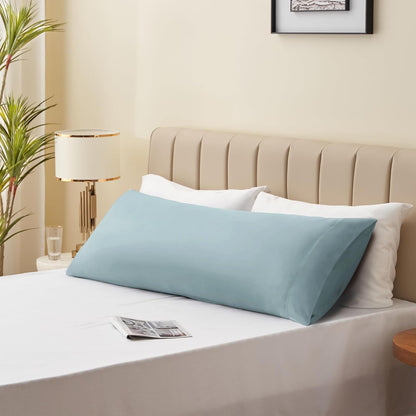 Pillow Cases Standard Size 2Pcs, Rayon from Bamboo, Haze Blue