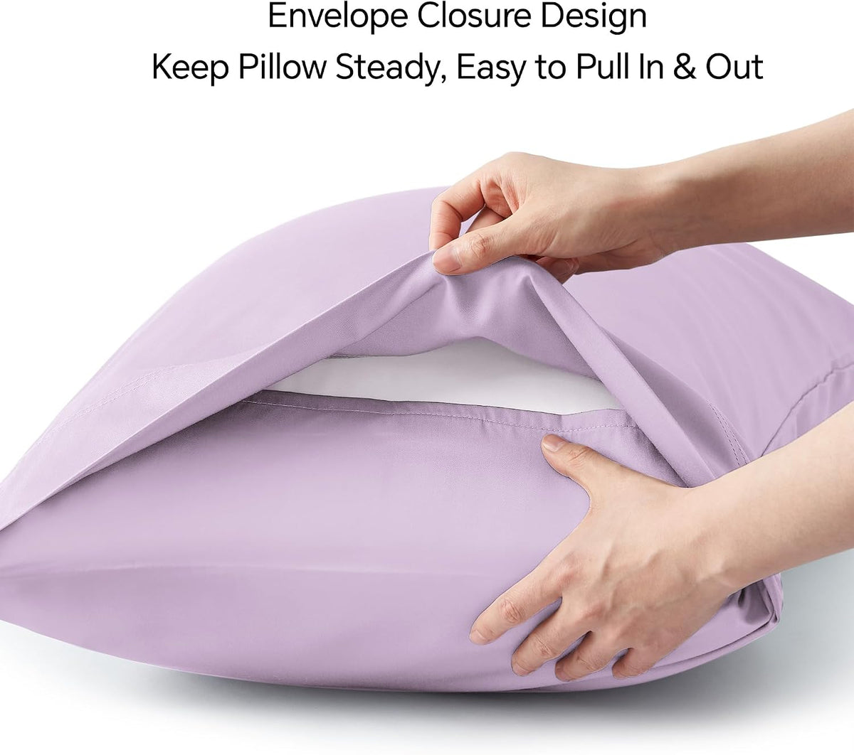 Pillow Cases Standard Size 2Pcs, Rayon from Bamboo, Haze Blue