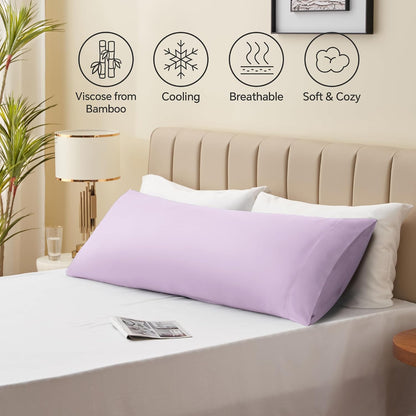 Pillow Cases Standard Size 2Pcs, Rayon from Bamboo, Haze Blue