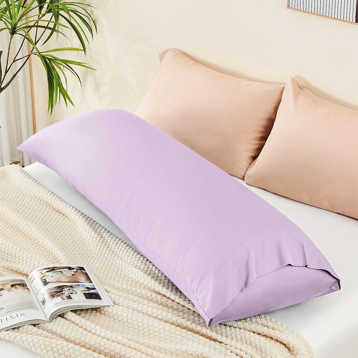 Pillow Cases Standard Size 2Pcs, Rayon from Bamboo, Haze Blue