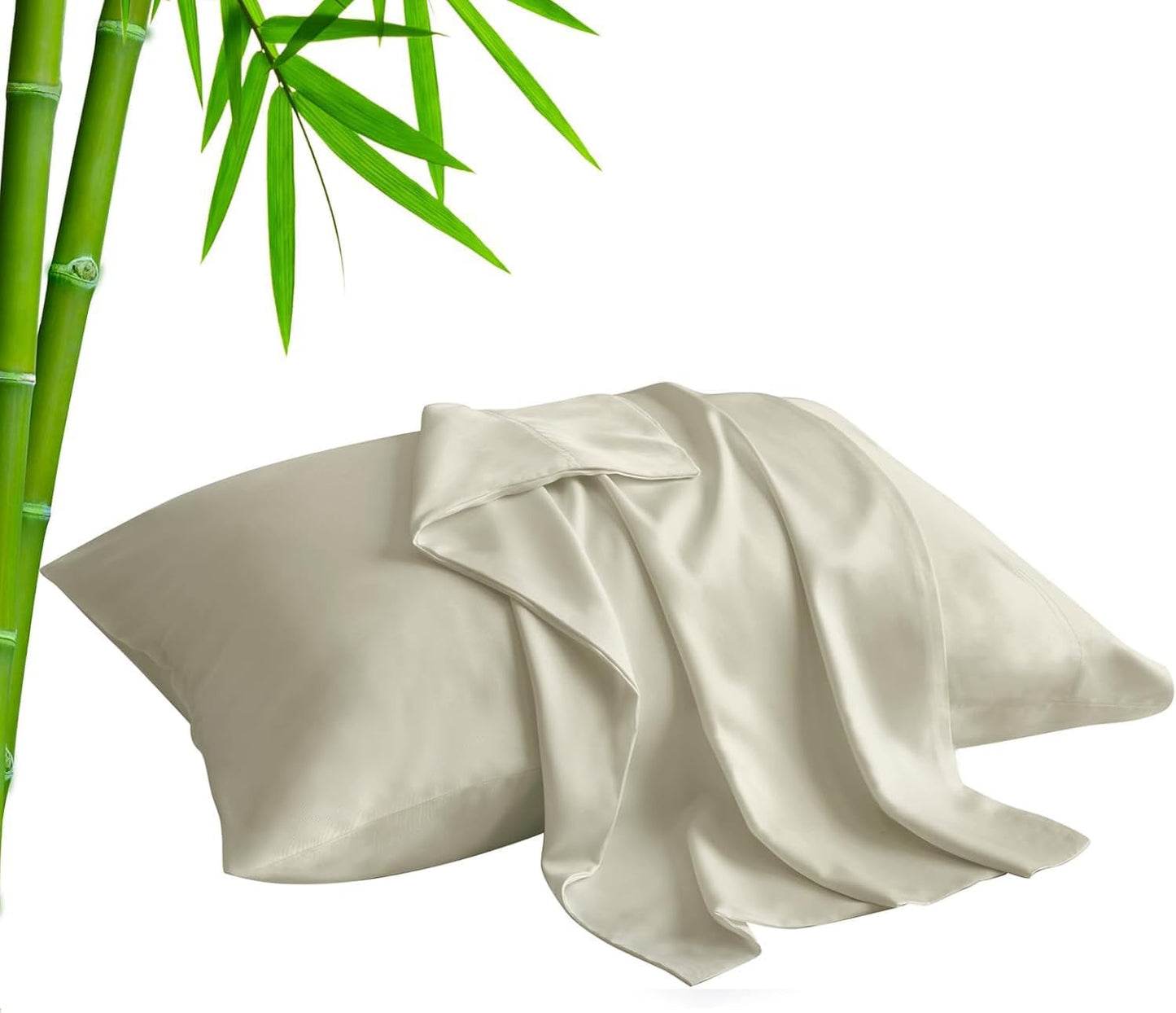 Pillow Cases Standard Size 2Pcs, Rayon from Bamboo, Haze Blue