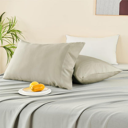 Pillow Cases Standard Size 2Pcs, Rayon from Bamboo, Haze Blue