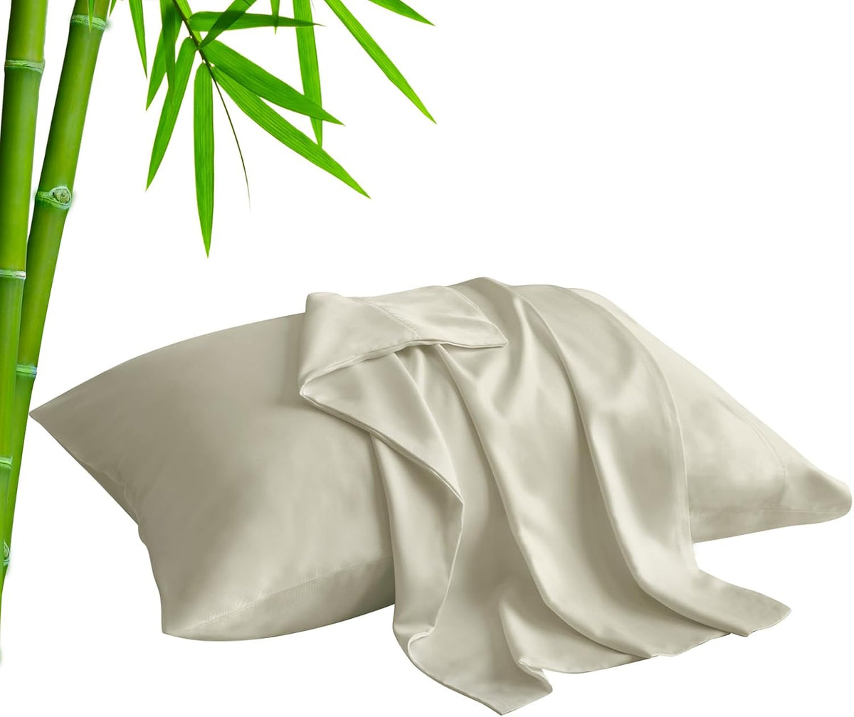 Pillow Cases Standard Size 2Pcs, Rayon from Bamboo, Haze Blue
