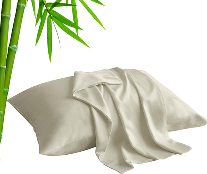 Pillow Cases Standard Size 2Pcs, Rayon from Bamboo, Haze Blue