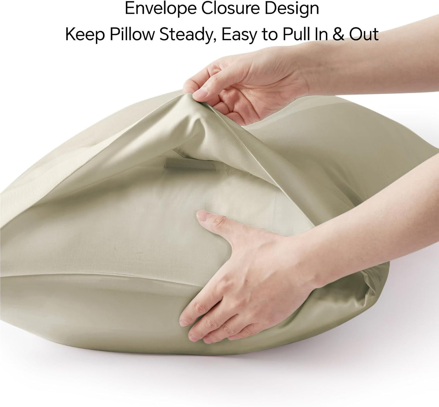 Pillow Cases Standard Size 2Pcs, Rayon from Bamboo, Haze Blue
