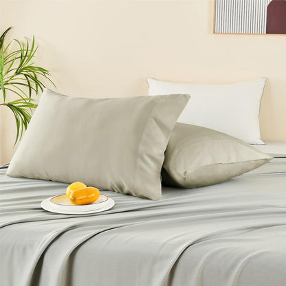 Pillow Cases Standard Size 2Pcs, Rayon from Bamboo, Haze Blue