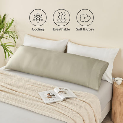 Pillow Cases Standard Size 2Pcs, Rayon from Bamboo, Haze Blue