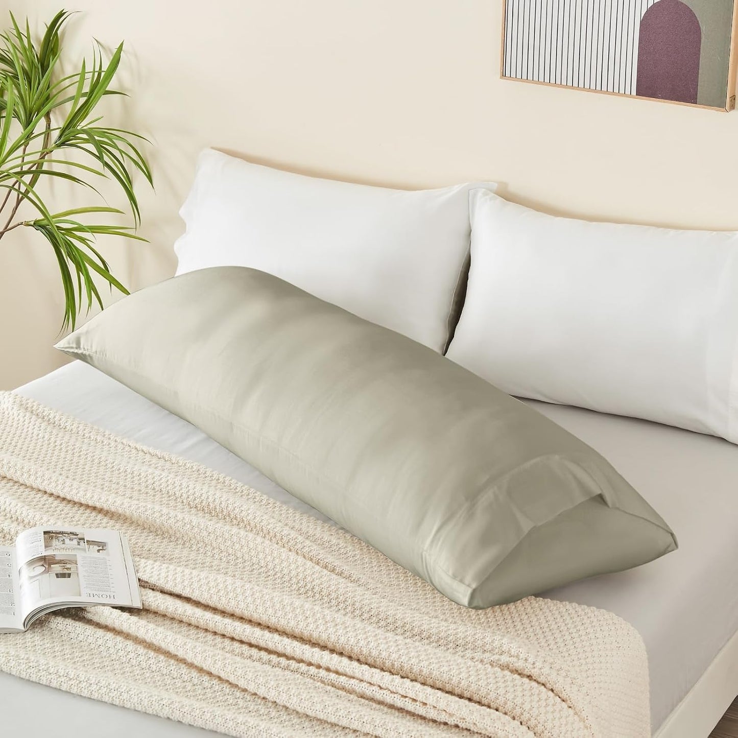 Pillow Cases Standard Size 2Pcs, Rayon from Bamboo, Haze Blue