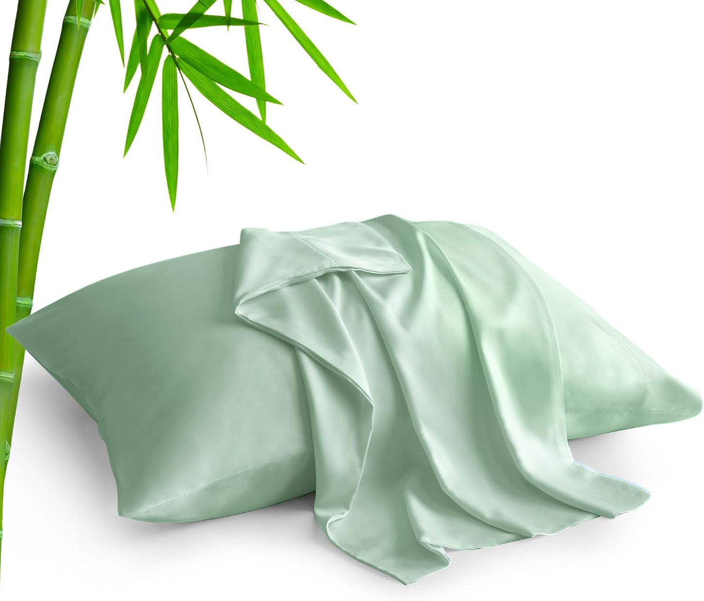 Pillow Cases Standard Size 2Pcs, Rayon from Bamboo, Haze Blue
