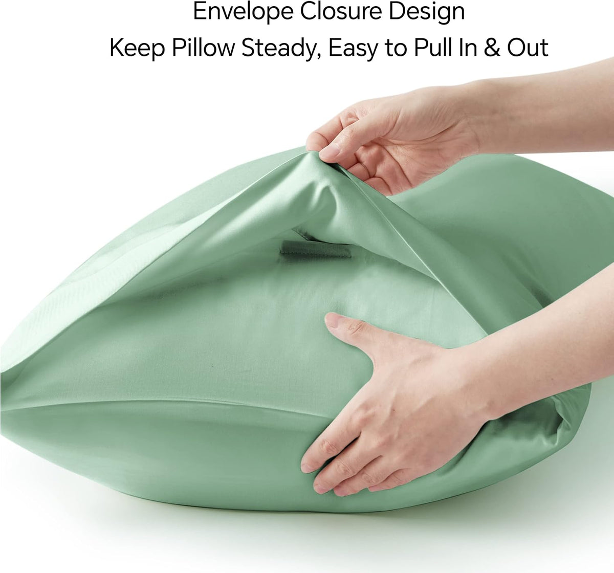 Pillow Cases Standard Size 2Pcs, Rayon from Bamboo, Haze Blue