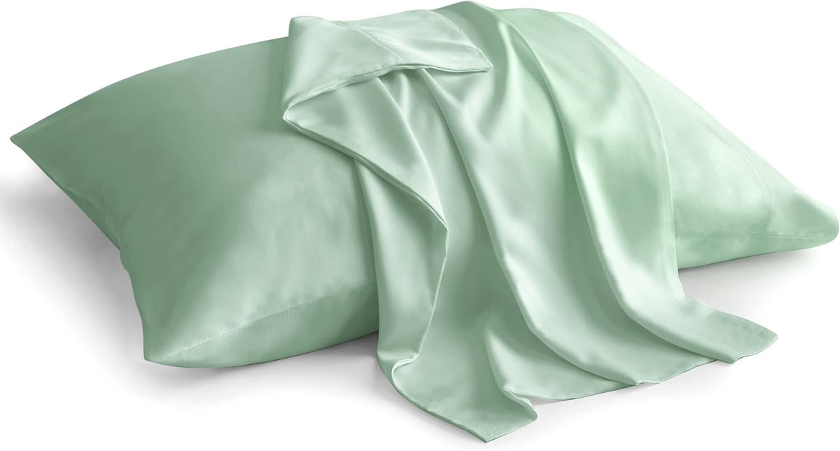 Pillow Cases Standard Size 2Pcs, Rayon from Bamboo, Haze Blue