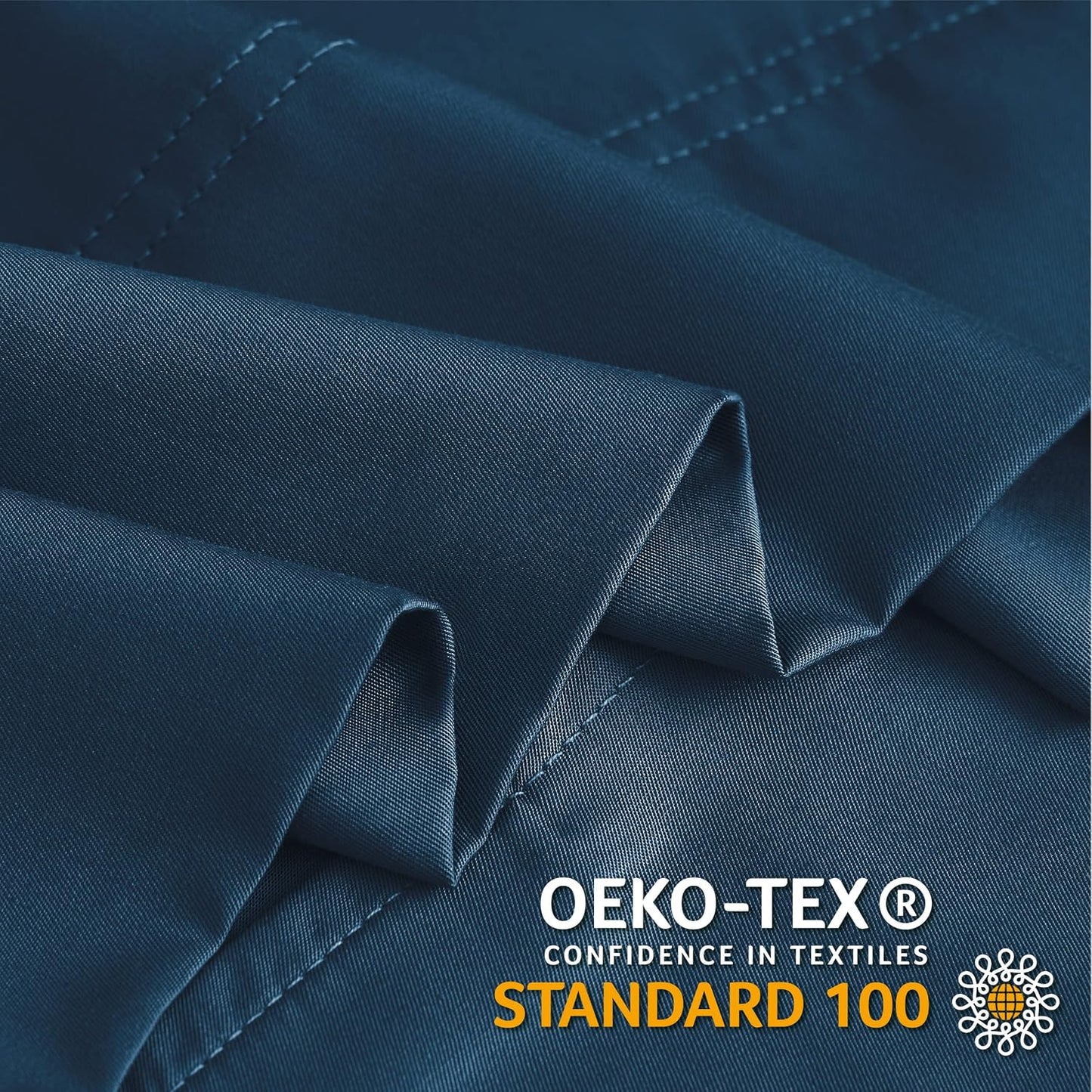 Pillow Cases Standard Size 2Pcs, Rayon from Bamboo, Haze Blue