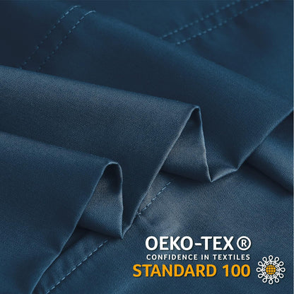 Pillow Cases Standard Size 2Pcs, Rayon from Bamboo, Haze Blue
