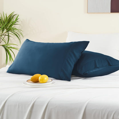 Pillow Cases Standard Size 2Pcs, Rayon from Bamboo, Haze Blue