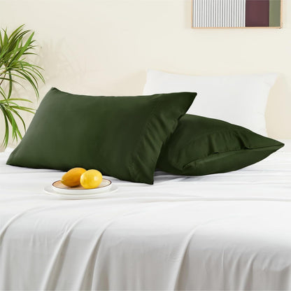 Pillow Cases Standard Size 2Pcs, Rayon from Bamboo, Haze Blue