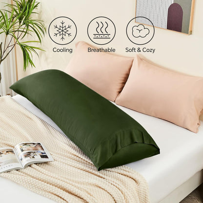 Pillow Cases Standard Size 2Pcs, Rayon from Bamboo, Haze Blue