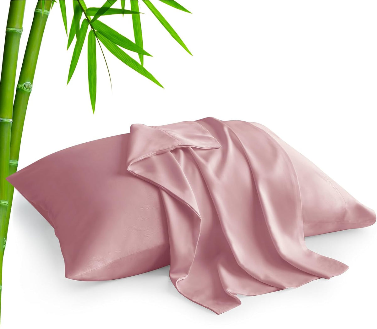 Pillow Cases Standard Size 2Pcs, Rayon from Bamboo, Haze Blue