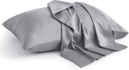 Pillow Cases Standard Size 2Pcs, Rayon from Bamboo, Haze Blue
