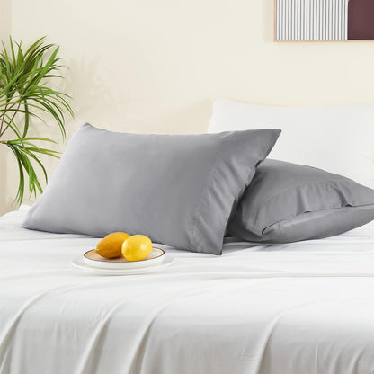 Pillow Cases Standard Size 2Pcs, Rayon from Bamboo, Haze Blue