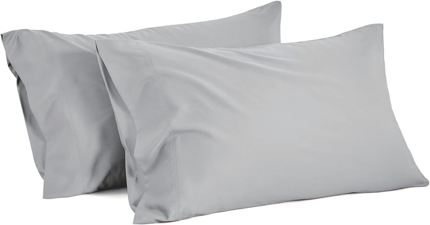 Pillow Cases Standard Size 2Pcs, Rayon from Bamboo, Haze Blue