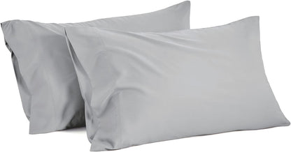 Pillow Cases Standard Size 2Pcs, Rayon from Bamboo, Haze Blue