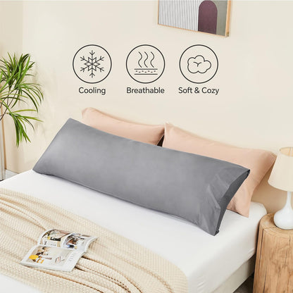 Pillow Cases Standard Size 2Pcs, Rayon from Bamboo, Haze Blue