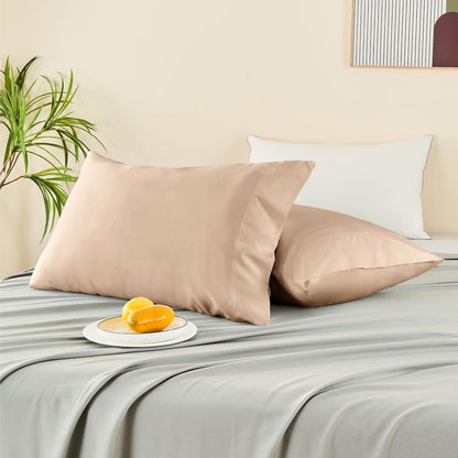 Pillow Cases Standard Size 2Pcs, Rayon from Bamboo, Haze Blue