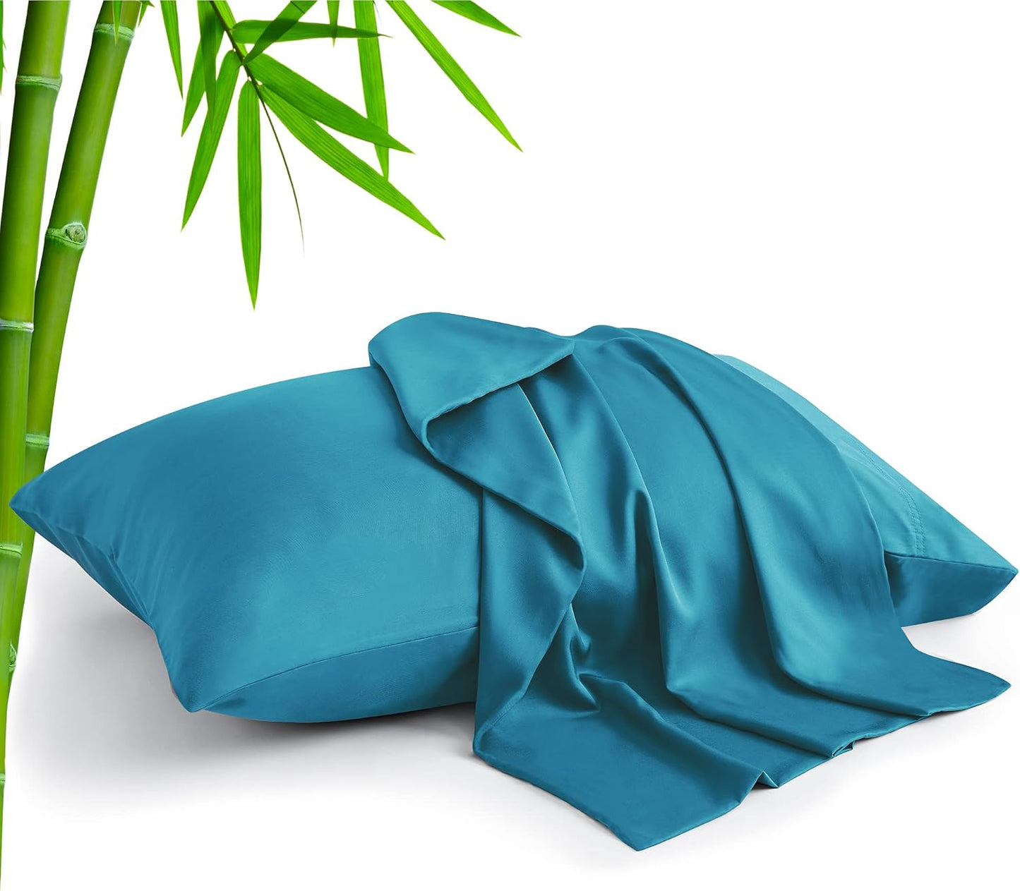 Pillow Cases Standard Size 2Pcs, Rayon from Bamboo, Haze Blue