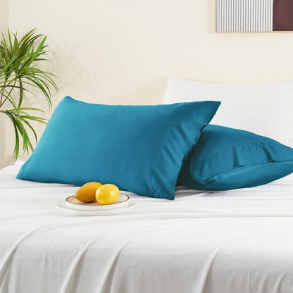 Pillow Cases Standard Size 2Pcs, Rayon from Bamboo, Haze Blue