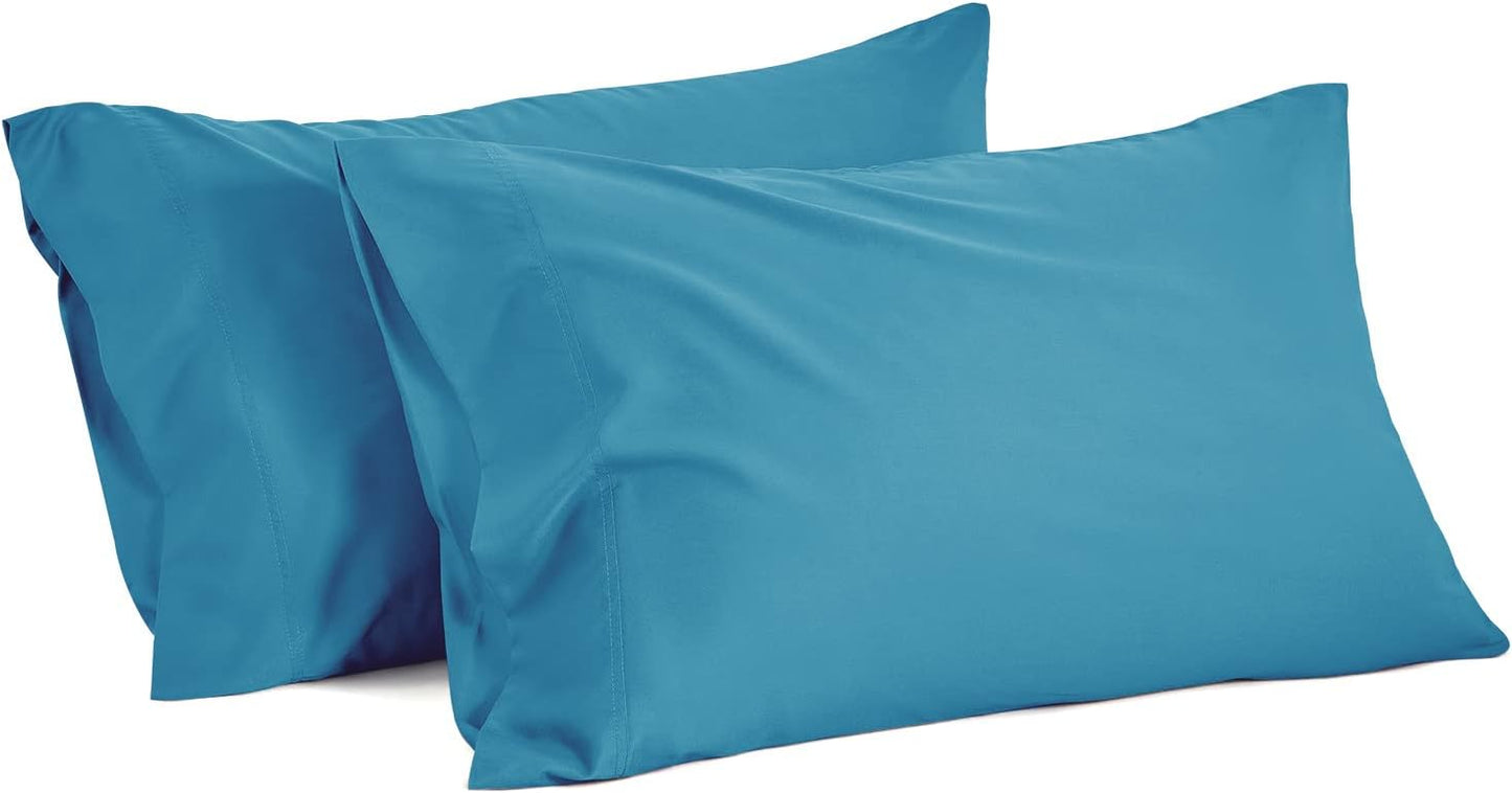 Pillow Cases Standard Size 2Pcs, Rayon from Bamboo, Haze Blue