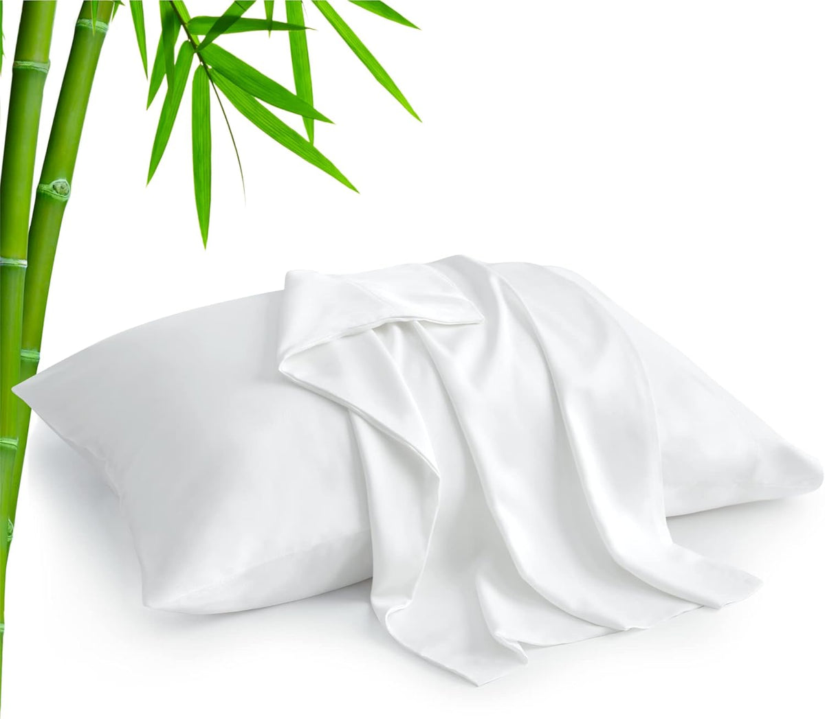 Pillow Cases Standard Size 2Pcs, Rayon from Bamboo, Haze Blue