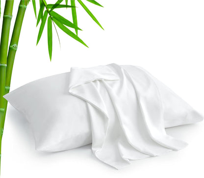 Pillow Cases Standard Size 2Pcs, Rayon from Bamboo, Haze Blue