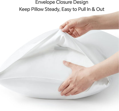Pillow Cases Standard Size 2Pcs, Rayon from Bamboo, Haze Blue