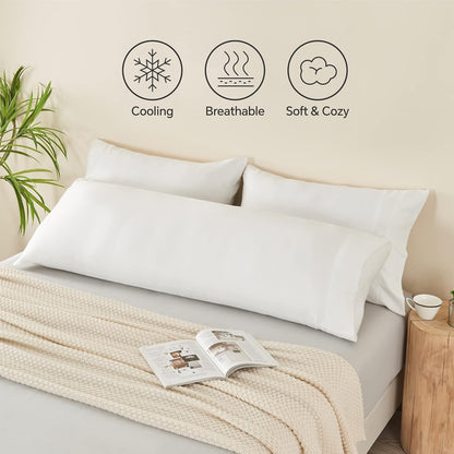 Pillow Cases Standard Size 2Pcs, Rayon from Bamboo, Haze Blue