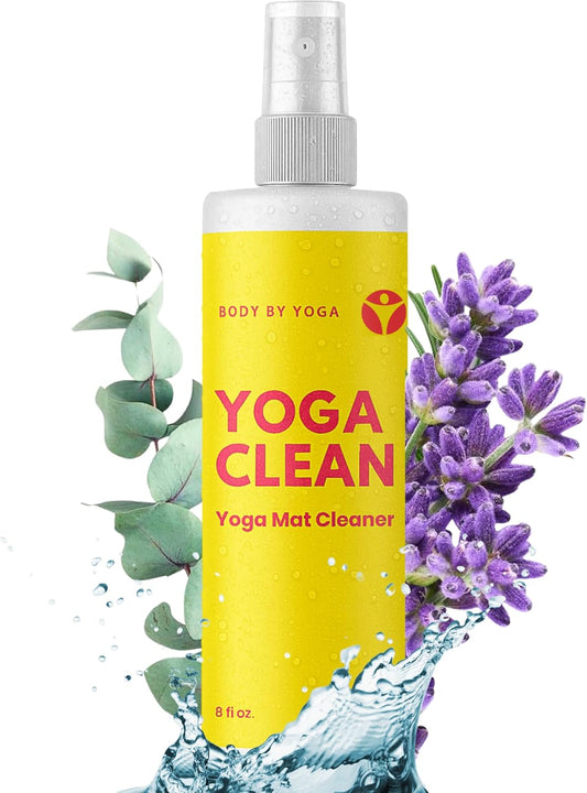 Yoga Mat Cleaner Spray – Spa-Like Scent | Eco-Friendly Formula | Neutralizes Sweat & Odor | Helps Protect Your Mat | 8 oz | Plant-Based, Made in USA