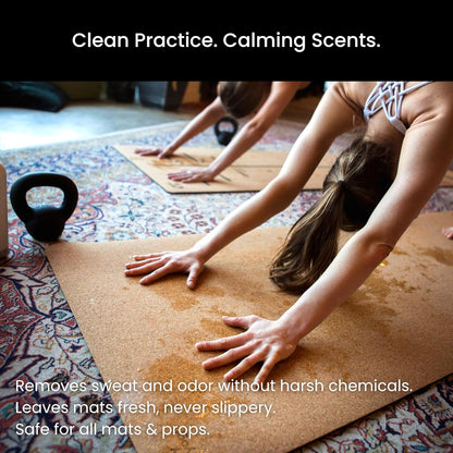 Yoga Mat Cleaner Spray – Spa-Like Scent | Eco-Friendly Formula | Neutralizes Sweat & Odor | Helps Protect Your Mat | 8 oz | Plant-Based, Made in USA