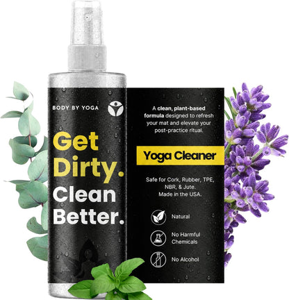 Yoga Mat Cleaner Spray – Spa-Like Scent | Eco-Friendly Formula | Neutralizes Sweat & Odor | Helps Protect Your Mat | 8 oz | Plant-Based, Made in USA
