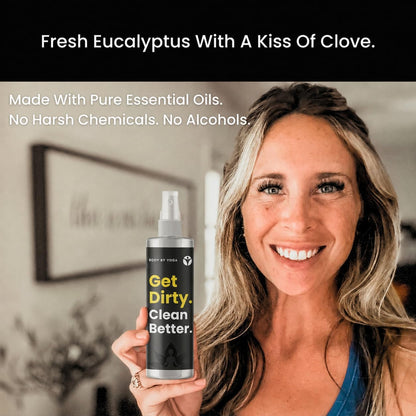 Yoga Mat Cleaner Spray – Spa-Like Scent | Eco-Friendly Formula | Neutralizes Sweat & Odor | Helps Protect Your Mat | 8 oz | Plant-Based, Made in USA