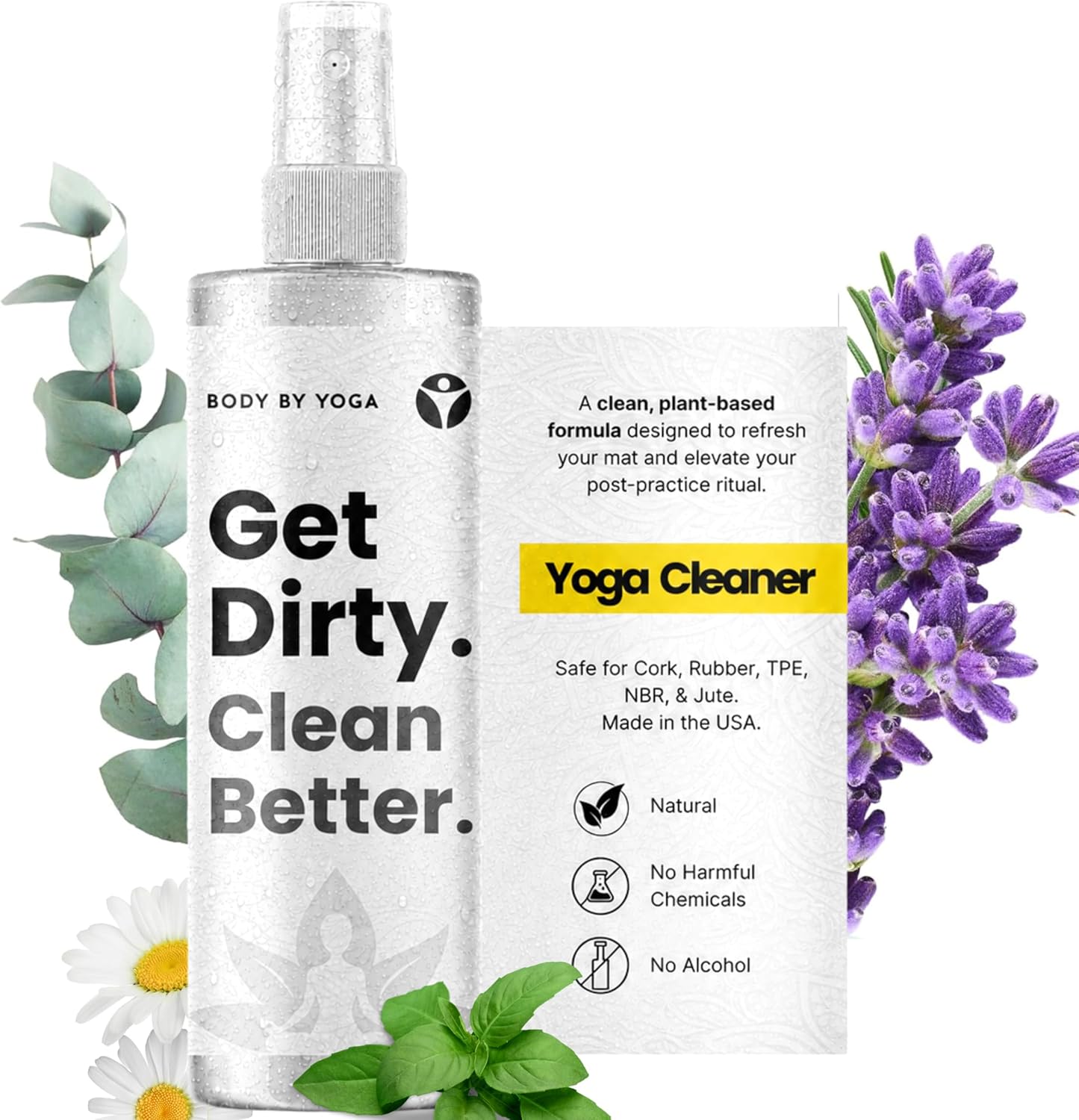 Yoga Mat Cleaner Spray – Spa-Like Scent | Eco-Friendly Formula | Neutralizes Sweat & Odor | Helps Protect Your Mat | 8 oz | Plant-Based, Made in USA