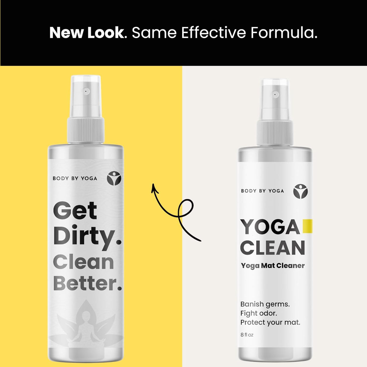 Yoga Mat Cleaner Spray – Spa-Like Scent | Eco-Friendly Formula | Neutralizes Sweat & Odor | Helps Protect Your Mat | 8 oz | Plant-Based, Made in USA