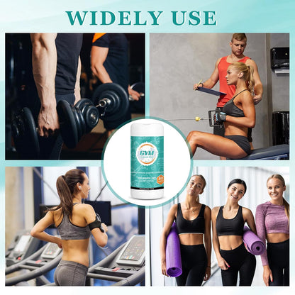 3 Pack Fitness Equipment Wipes, 240 Count, Cleaning Wipes for Yoga Mats, Pilates Studios, Gyms, Spas, Home Office Gym, Non Fragrance