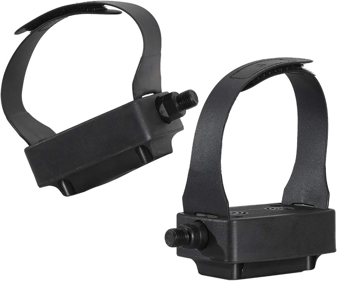 Exercise Bike Pedals with Straps with 9/16" Thread Spindle for Exercise Bike Indoor Stationary Bike, Indoor Home Gym, 1 Pair