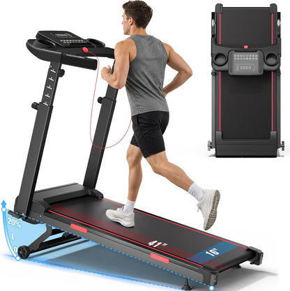 Treadmills for Home with 20% Auto Incline - Wide Belt, 8.7MPH Max Speed, 450LBS Capacity, 3.5HP Adjustable Height Handle Bars