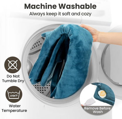 Heating Pad for Neck and Shoulders and Back, Electric Heating Pad for Back Pain Relife, 6 Heating Settings, UL Certified with Overheating Protection and Machine Washable, 26"x35", Blue