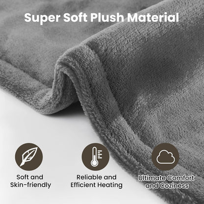 Heating Pad for Neck and Shoulders and Back, Electric Heating Pad for Back Pain Relife, 6 Heating Settings, UL Certified with Overheating Protection and Machine Washable, 26"x35", Blue
